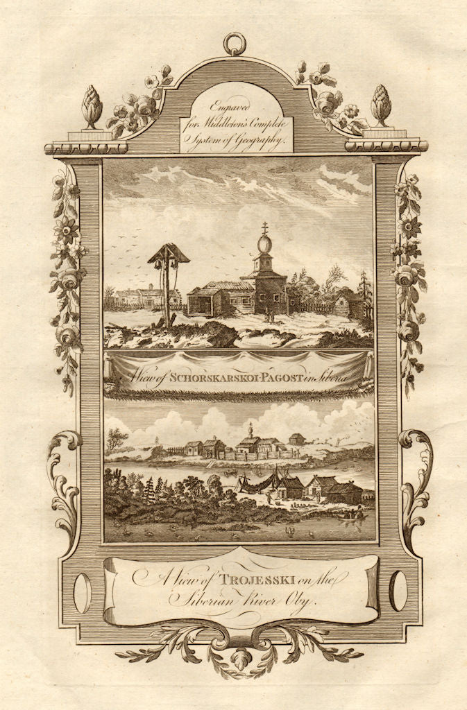 SIBERIA. Schorskarskoi-Pagost & Trojesski, on the River Ob. MIDDLETON 1779